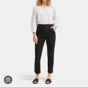 Everlane straight leg crop, black, 0